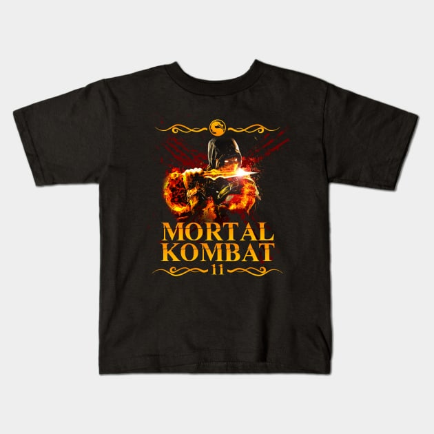 Mortal Kombat 11 Kids T-Shirt by RomaChornei